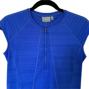 Athleta zipper neck royal blue workout top * small
